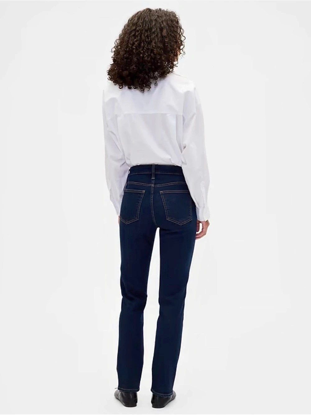 Gap Mid Rise Classic Straight Jeans | Dark Indigo | Stretch Denim | Size 32